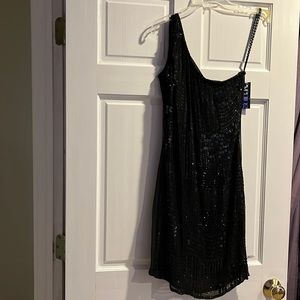 Off one shoulder back dress ( new)